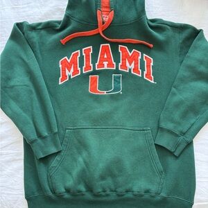 Green university of Miami hurricanes Hoodie